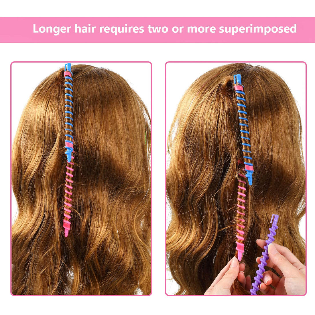WILLBOND 40 Pieces Hair Perm Rod Spiral Rod Plastic Long Barber Hairdressing Styling Curling Perm Rod Hair Rollers Salon Tools for Women