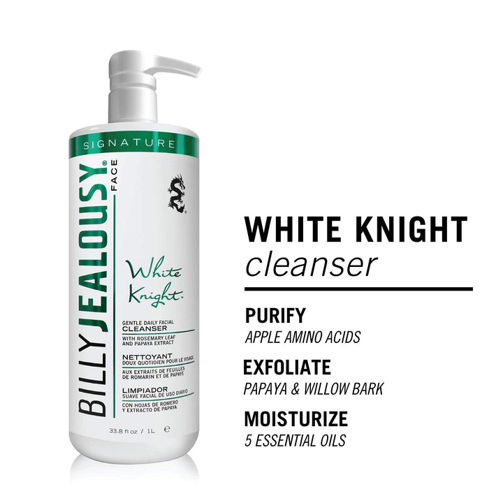 Billy Jealousy White Knight Gentle Daily Facial Cleanser, 33.8 Fl Oz