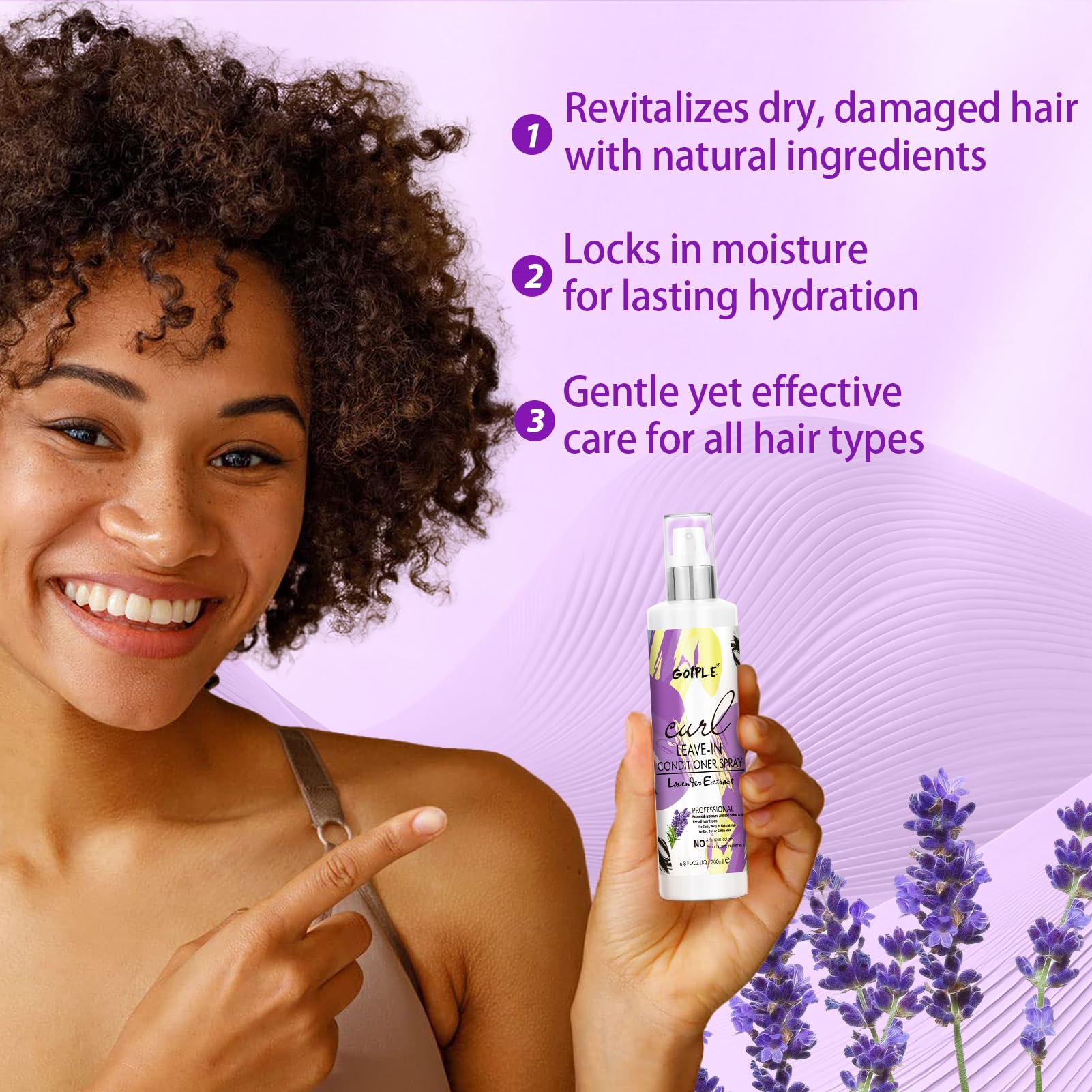 Shea Moisture Coconut & Hibiscus Curl Enhancing Smoothie - Leave-in Conditioner Spray for Curly Wavy Natural Hair - Hydrating & Moisturizing for Dry Damaged Hair - Refresh & Detangle (6.8 fl oz)