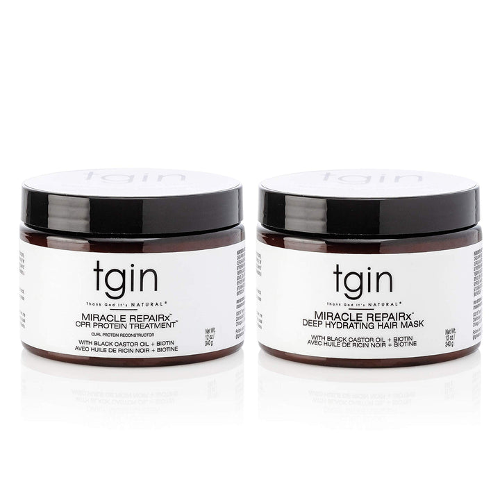 tgin Miracle RepaiRx Strengthening Reconstructor And Mask Duo -12 oz for Damaged Hair - For Damaged Hair - Repair - Protect - Restore
