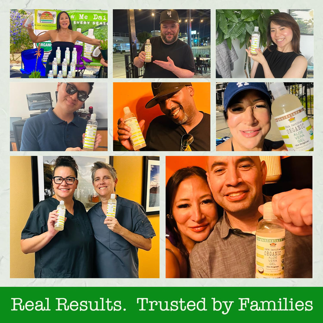 DEW ME DAILY USDA Certified Organic Aloe Vera Gel 12 oz - 100% Pure, Cold Pressed, Hand Harvested, Unscented, Chemical-Free - Skin & Hair Care, Sun-kissed Skin, Made in USA