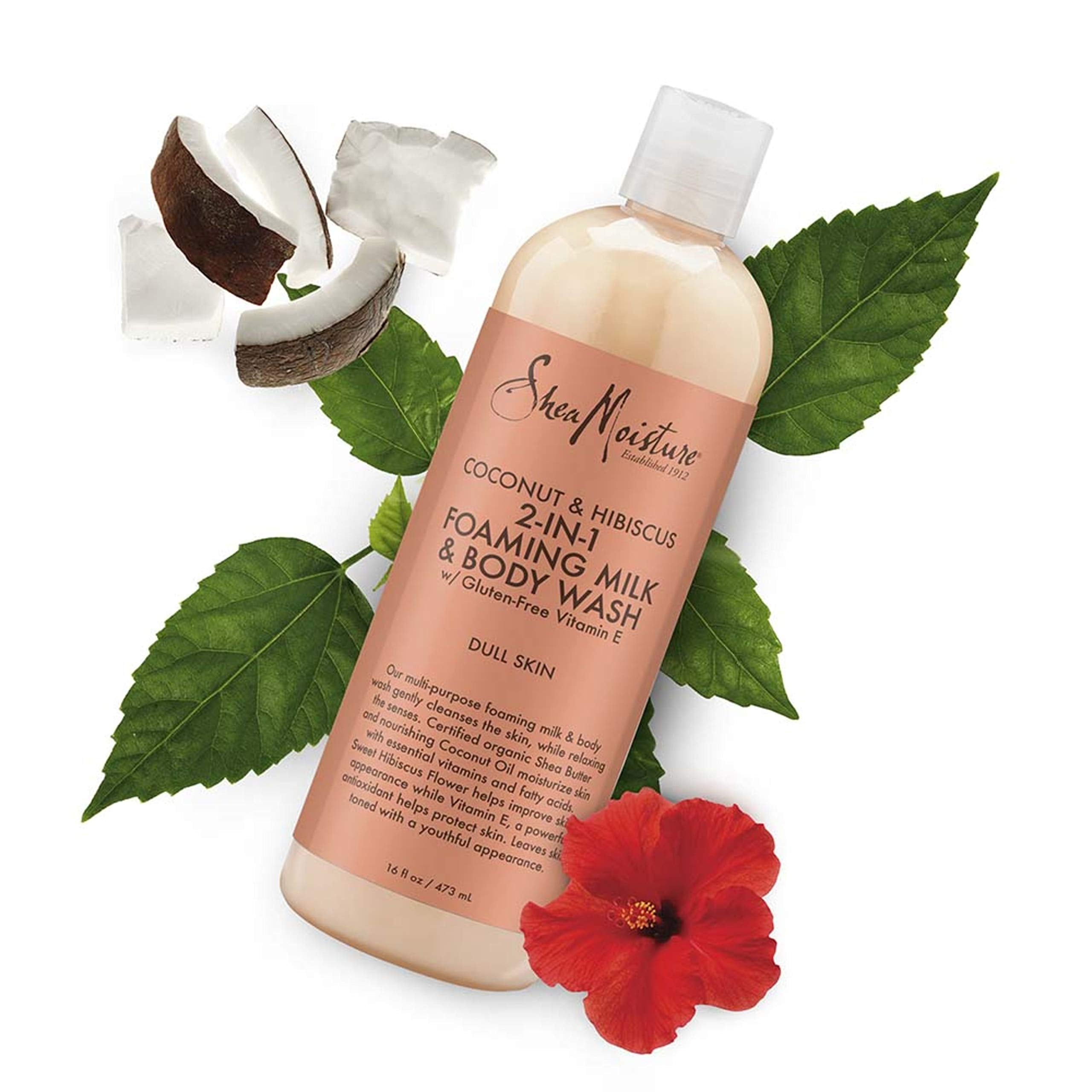 Shea Moisture Foaming Milk Body Wash Coconut and Hibiscus