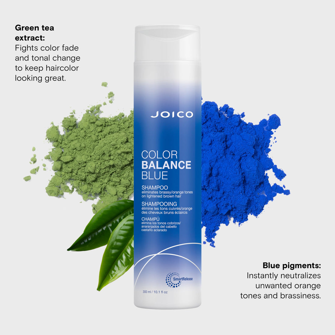 Joico Color Balance Blue Shampoo | For Lightened Brown Hair | Eliminate Brassy Orange Tones | Boost Color Vibrancy & Shine | UV Protection | With Rosehip Oil & Green Tea Extract | 10.1 Fl Oz