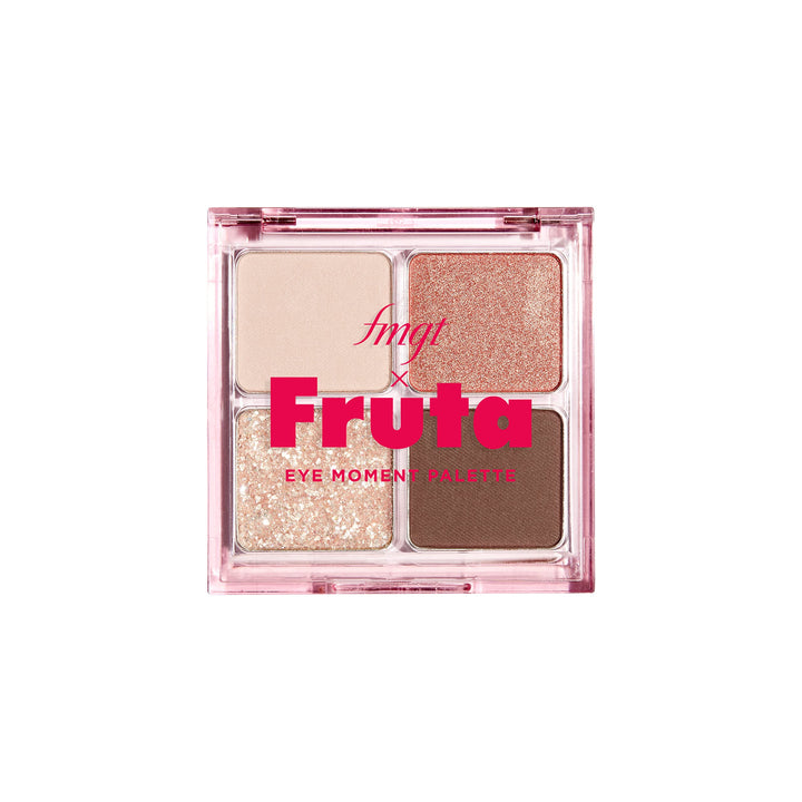 THE FACE SHOP Fruta Eyeshadow Moment Palette | Variaty Colors,Easy Blur,Compact Size | Mellow Beige,Daisy Peach,Pearl Wave & Brown Bear | 1.2g x 4,K-Beauty