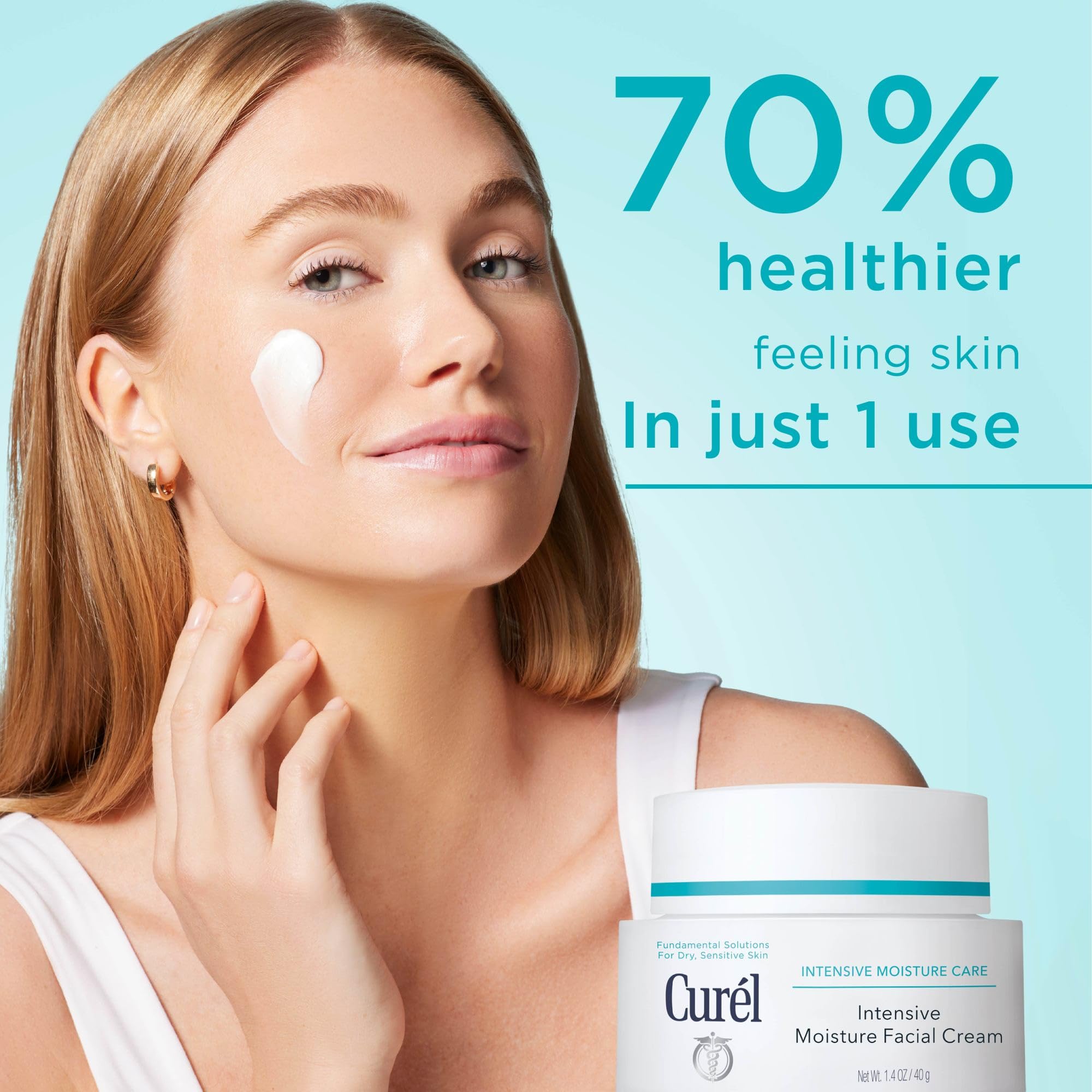 Curel Japanese Skin Care Intensive Face Moisturizer Cream, Hydrating Face Lotion for Dry to Very Dry Sensitive Skin, Anti-Aging, Fragrance-Free, Anti-Wrinkle Japanese Skin Care, 1.4 Oz