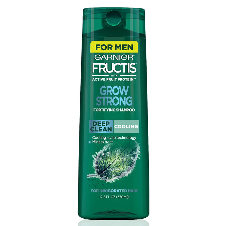 Garnier Hair Care Fructis Grow Strong Cooling Deep Clean Shampoo for Men for Invigorated Hair, 12.5 Fl Oz