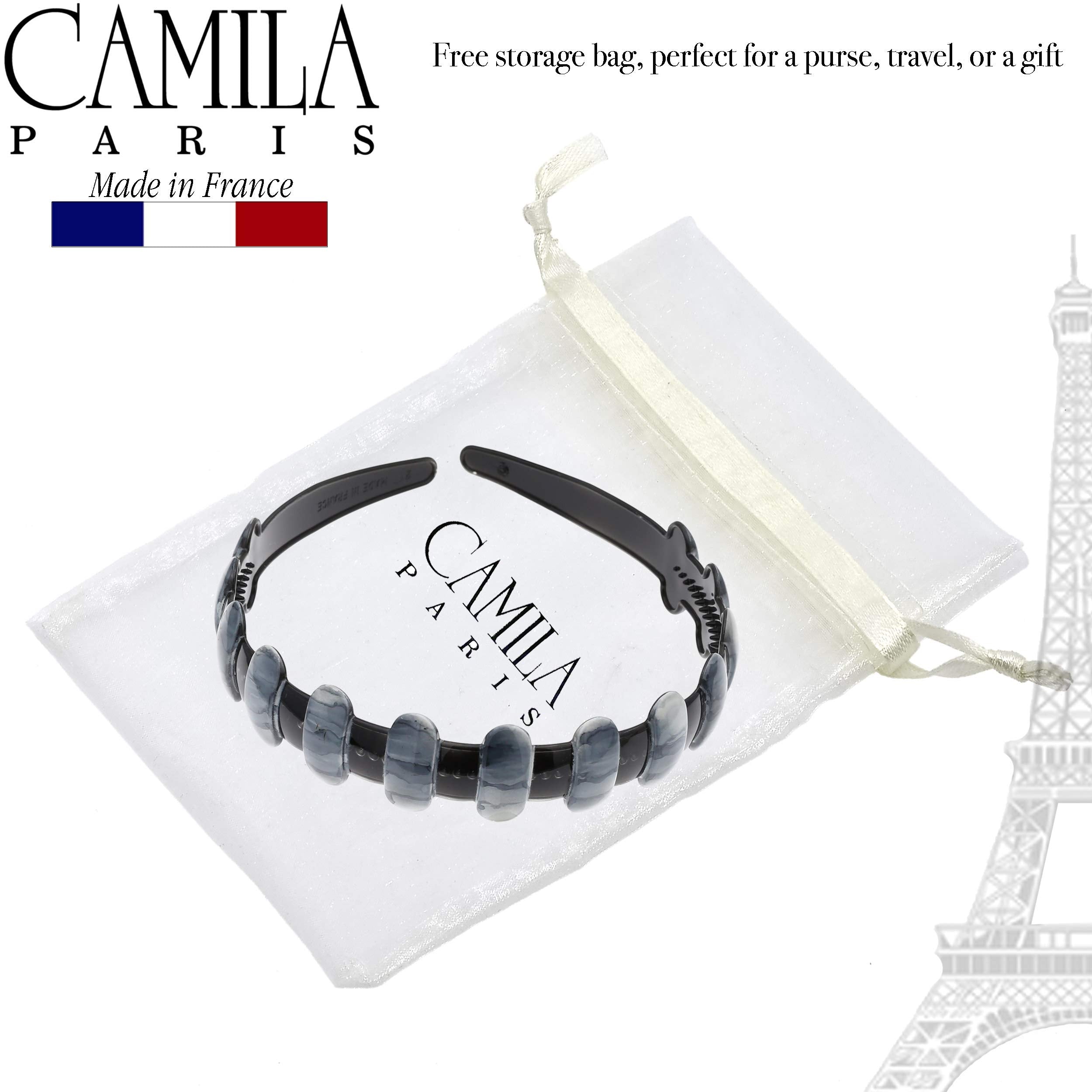 Camila Paris MP854 French Headband for Women, Strong Hold Grip Women's Hair Band, Very Flexible, No Slip and Durable Styling Girls Hair Accessories, Made in France with Cellulose