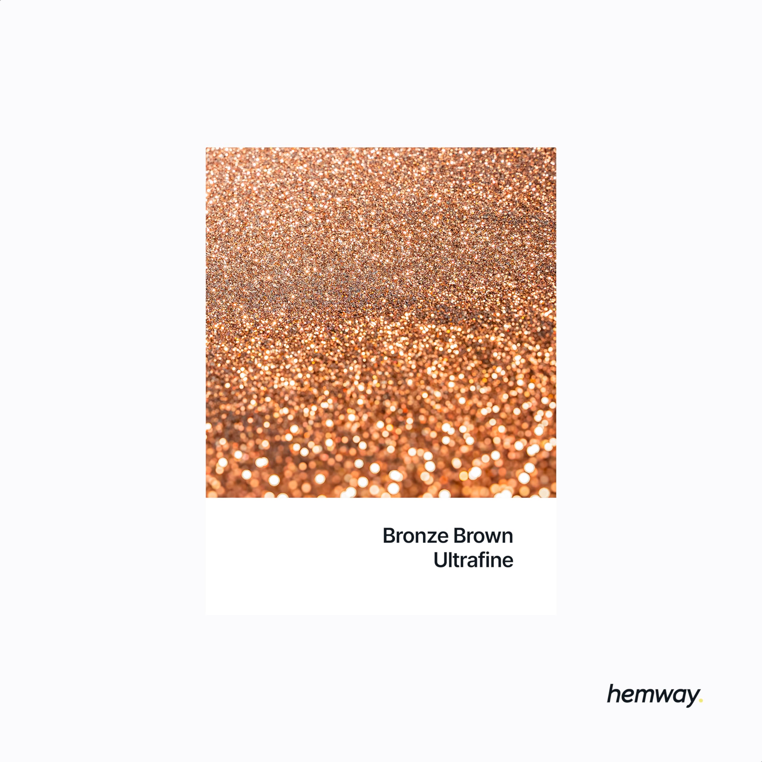 Hemway Premium Ultra Sparkle Glitter Multi Purpose Metallic Flake for Nail Art, Cosmetic Graded, Makeup, Festival, Party, Hair, Body and Eyes 100g / 3.5oz - Bronze Brown