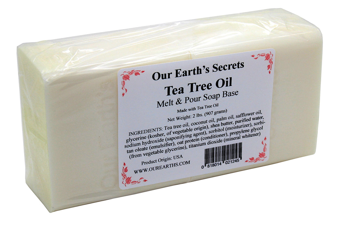 Our Earth27s Secrets Our Earth'S Secrets - 2 Lbs Melt And Pour Soap Base - Tea Tree Oil