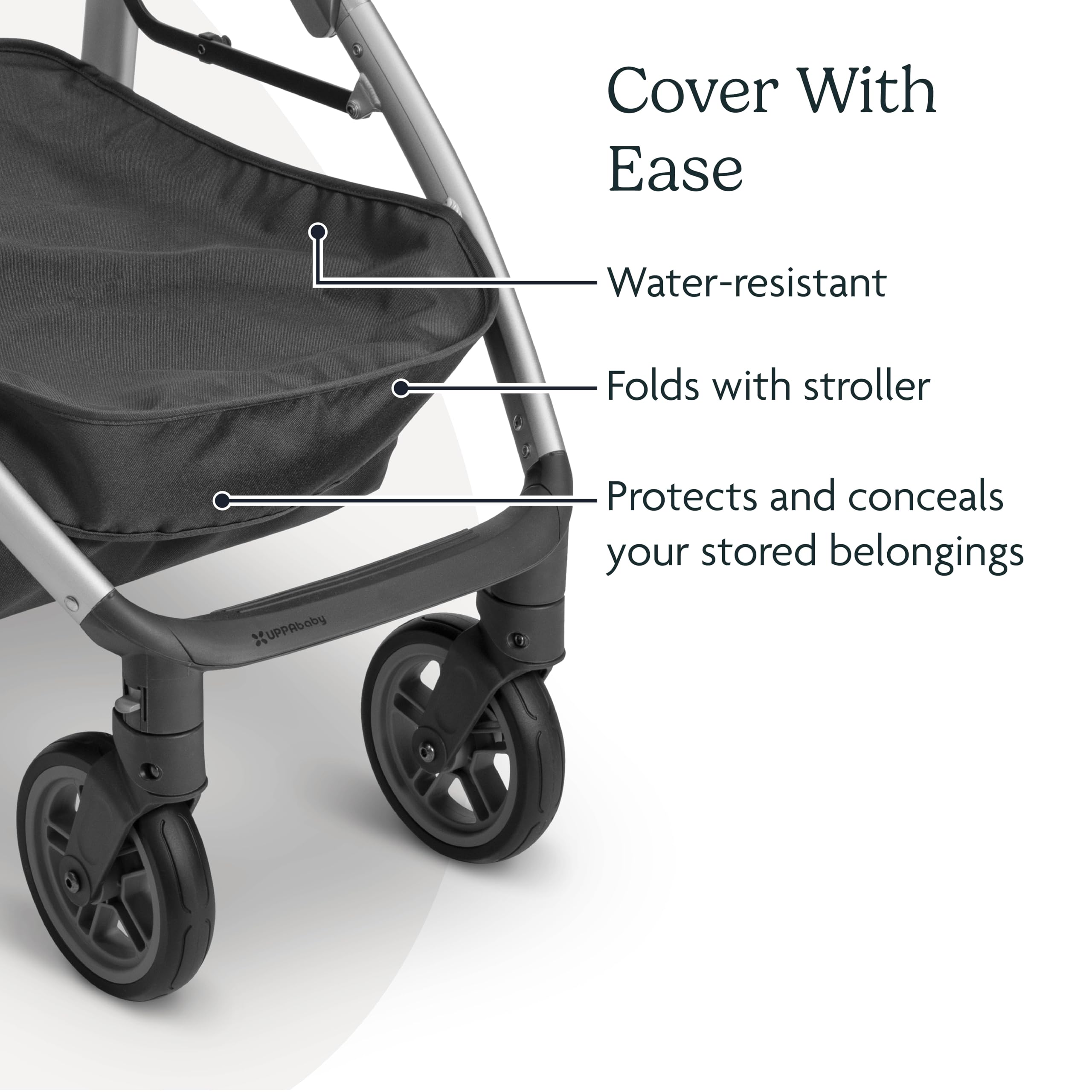 UPPAbaby Basket Cover for Cruz (2015-2019) Stroller/Protects and Conceals Belongings/Easy Attachment and Access/Water-Resistant Material