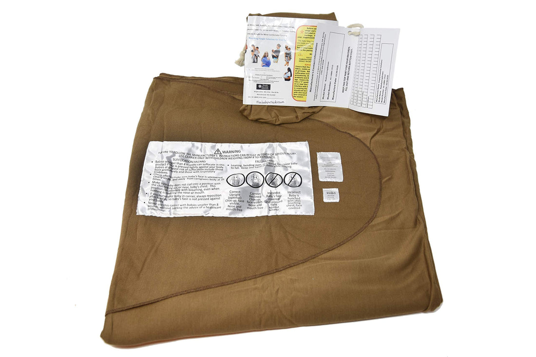 Baby Wrap Carrier Soft, Stretchy, Cotton Baby Wrap, Baby Sling, Nursing Cover Up for use with Newborn-Toddler: Evenly distributes Weight for More Comfortable Carrying (Brown)