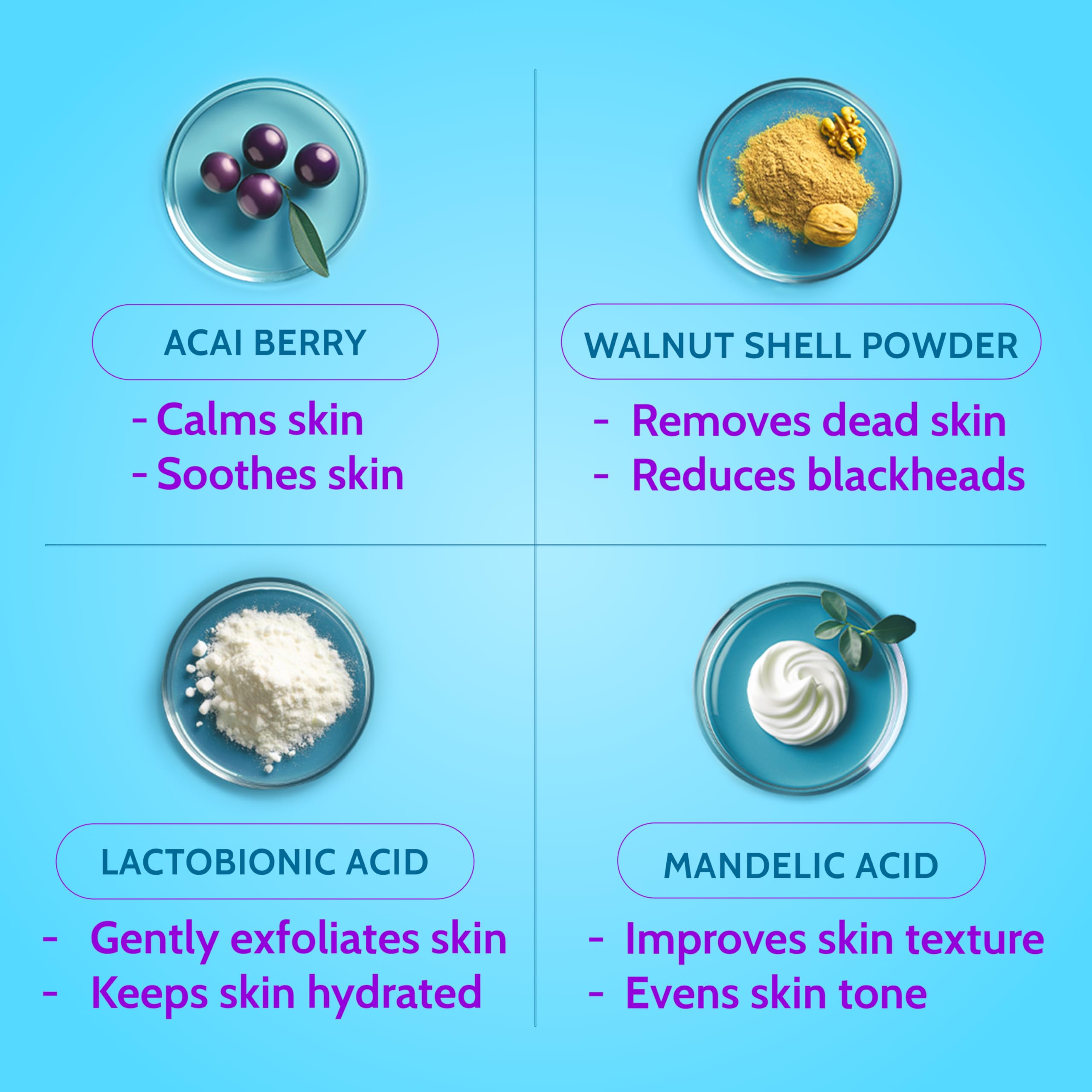 Chemist At Play Gentle Exfoliating Face Scrub with Mandelic Acid & Walnuts | Removes Dead Skin & Blackheads | Detans |Gives Instant Glow| Face Scrub for Women & Men | 100ml