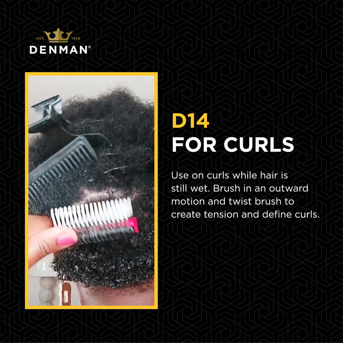 Denman Classic Styling Brush 5 Row D14 (Cherry Blossom) Hair Brush for Separating, Shaping & Defining Curls - Blow-Drying, Styling & Detangling Brushââ‚¬¦