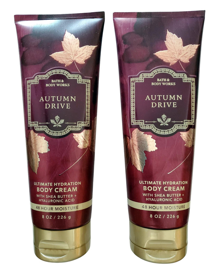 Bath & Body Works Autumn Drive Ultimate Hydration Body Cream 8 Ounces Pack of 2