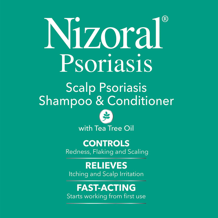 Nizoral Psoriasis Shampoo & Conditioner - Effective Scalp Psoriasis Treatment, 11 Ounce (Pack of 2)