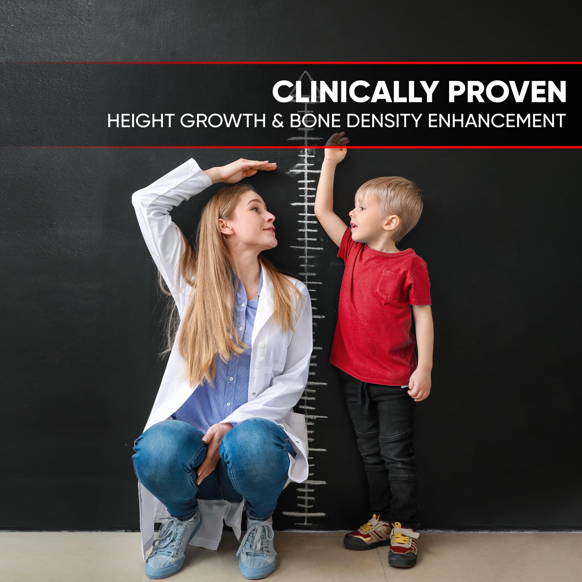 Height Growth Increase Gummies Vitamins, Grow Tall Supplement, Calcium, Magnesium, Zinc, Ashwagandha, Glucosamine Multivitamin for Teens, Kids, Adults