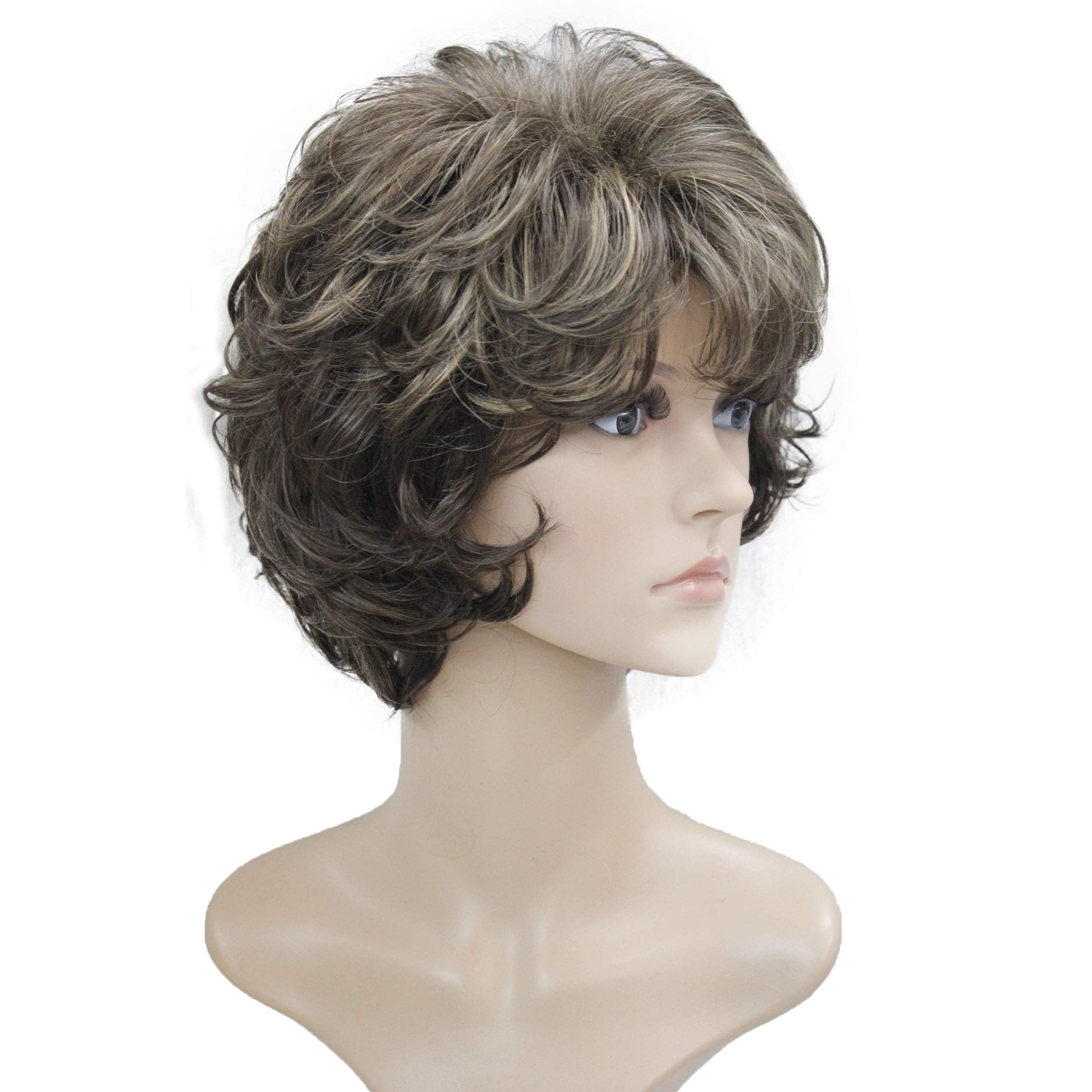 Wigingway #8Tt26: Wiginway Ladies Wigs Short Wavy Bob Wigs For Women Synthetic Capless Full Wig 8 Colors