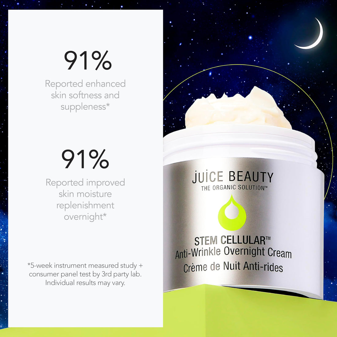 Juice Beauty Stem Cellular Anti-Wrinkle Overnight Cream, 1.7 Fl Oz