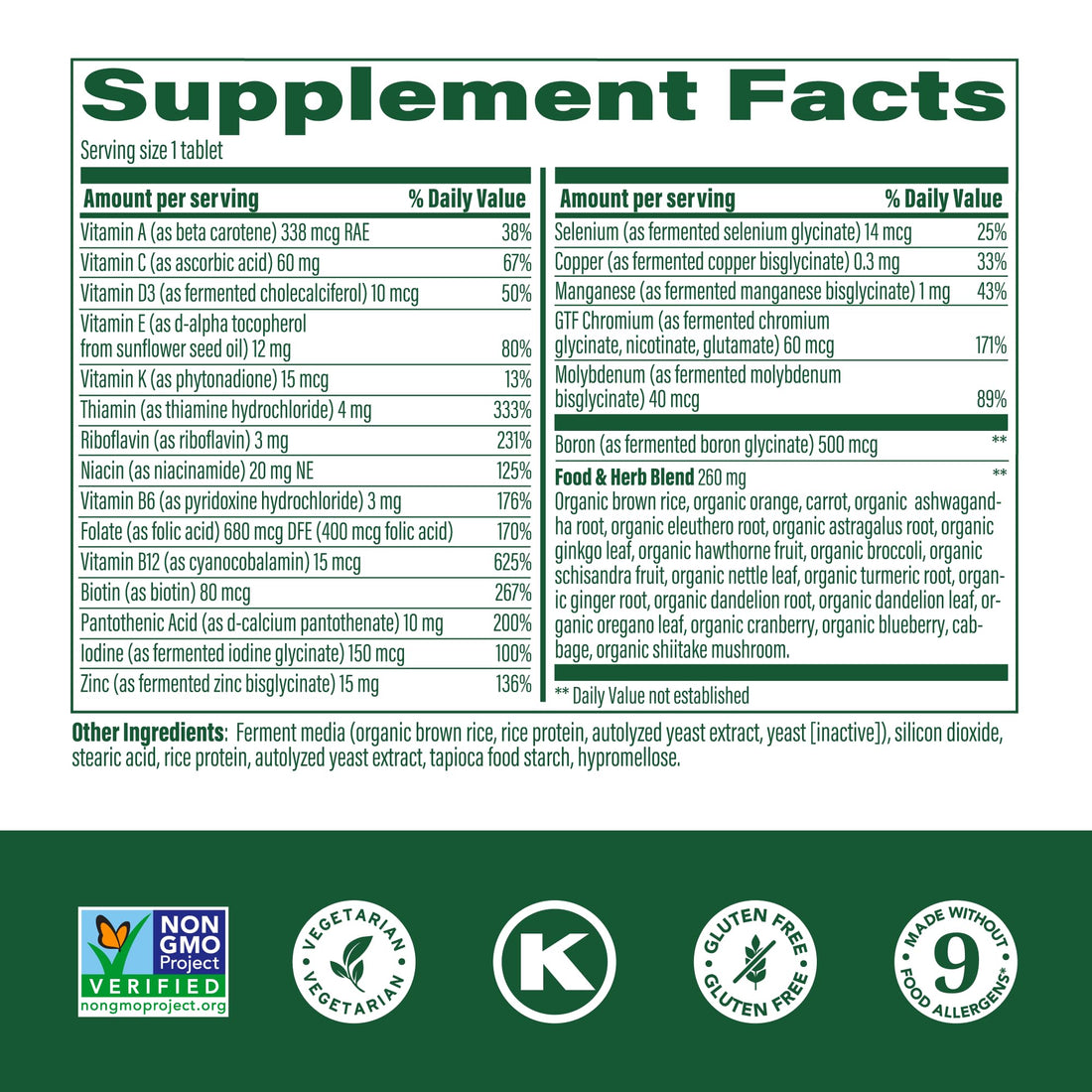 MegaFood Men's 40+ One Daily Multivitamin for Men with Vitamin B, Vitamin D3, Selenium, Zinc & Real Food - Immune Support, Energy Metabolism, and Muscle & Bone Health – Non GMO; Vegetarian - 30 Tabs