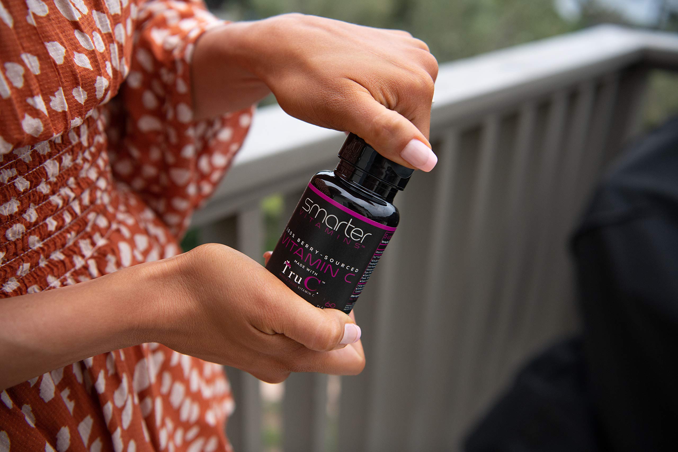 Smarter Raw Whole Food Vitamin C from Berries, Premium Antioxidants, Bioflavonoids & Polyphenols, 60 Vegan Capsules