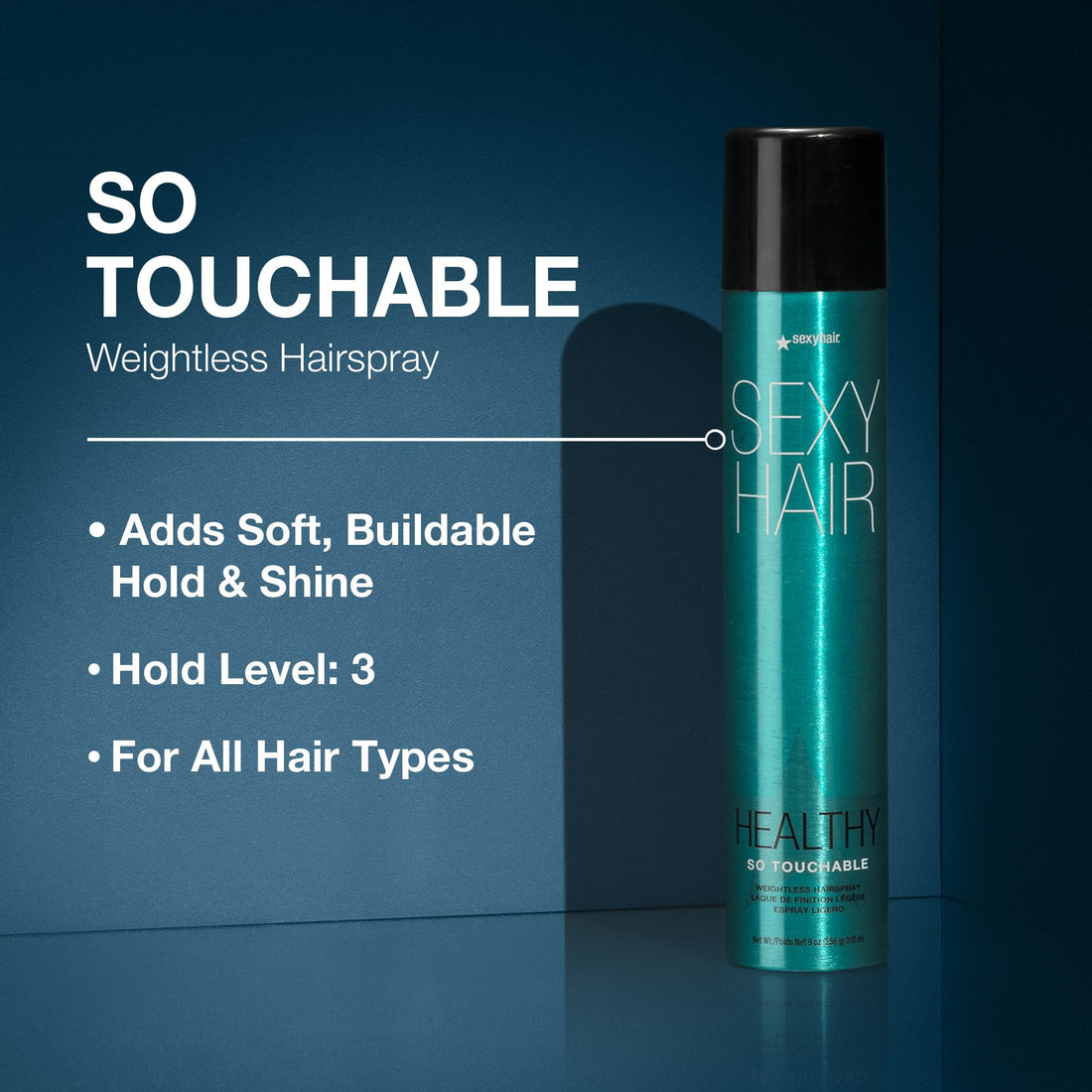 Sexy Hair HSH So Touchable Weightless Hairspray, 9 Ounce