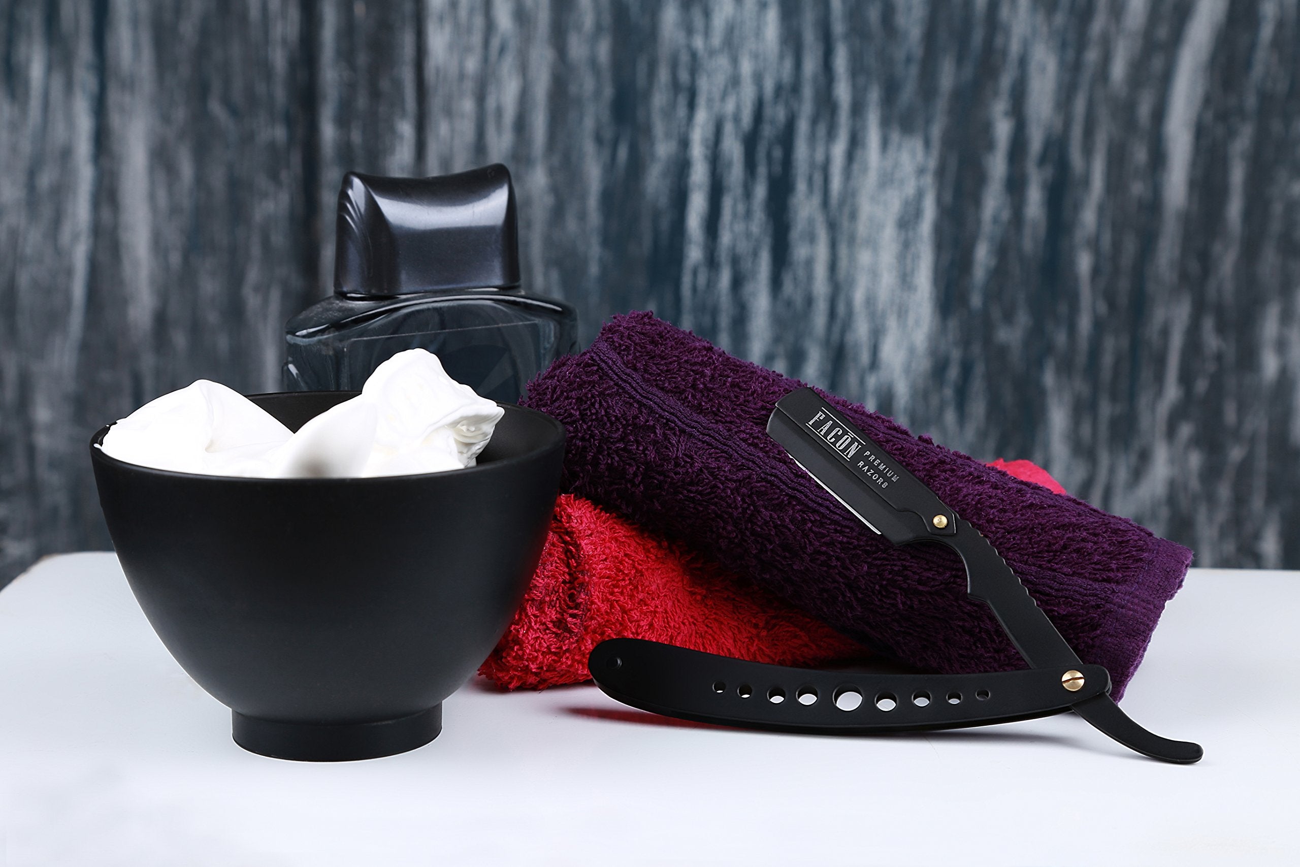 100 BLADES + Facón Professional Classic Straight Edge Barber Razor - Salon Quality Cut Throat Shavette