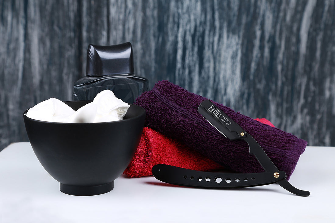 100 BLADES + Facón Professional Classic Straight Edge Barber Razor - Salon Quality Cut Throat Shavette