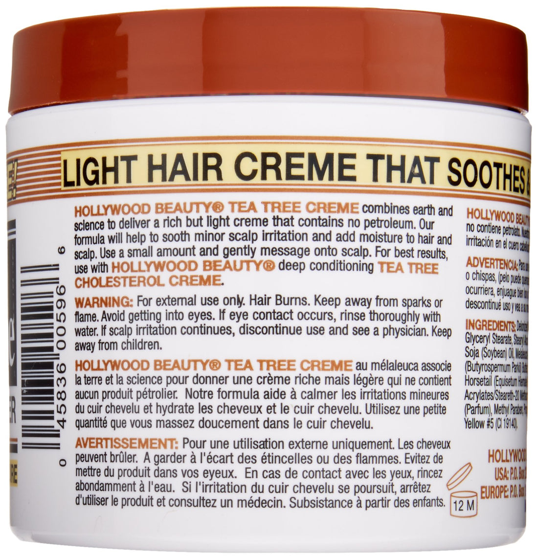 Hollywood Beauty Tea Tree Creme Hair and Scalp Conditioner, 10.5 Ounce