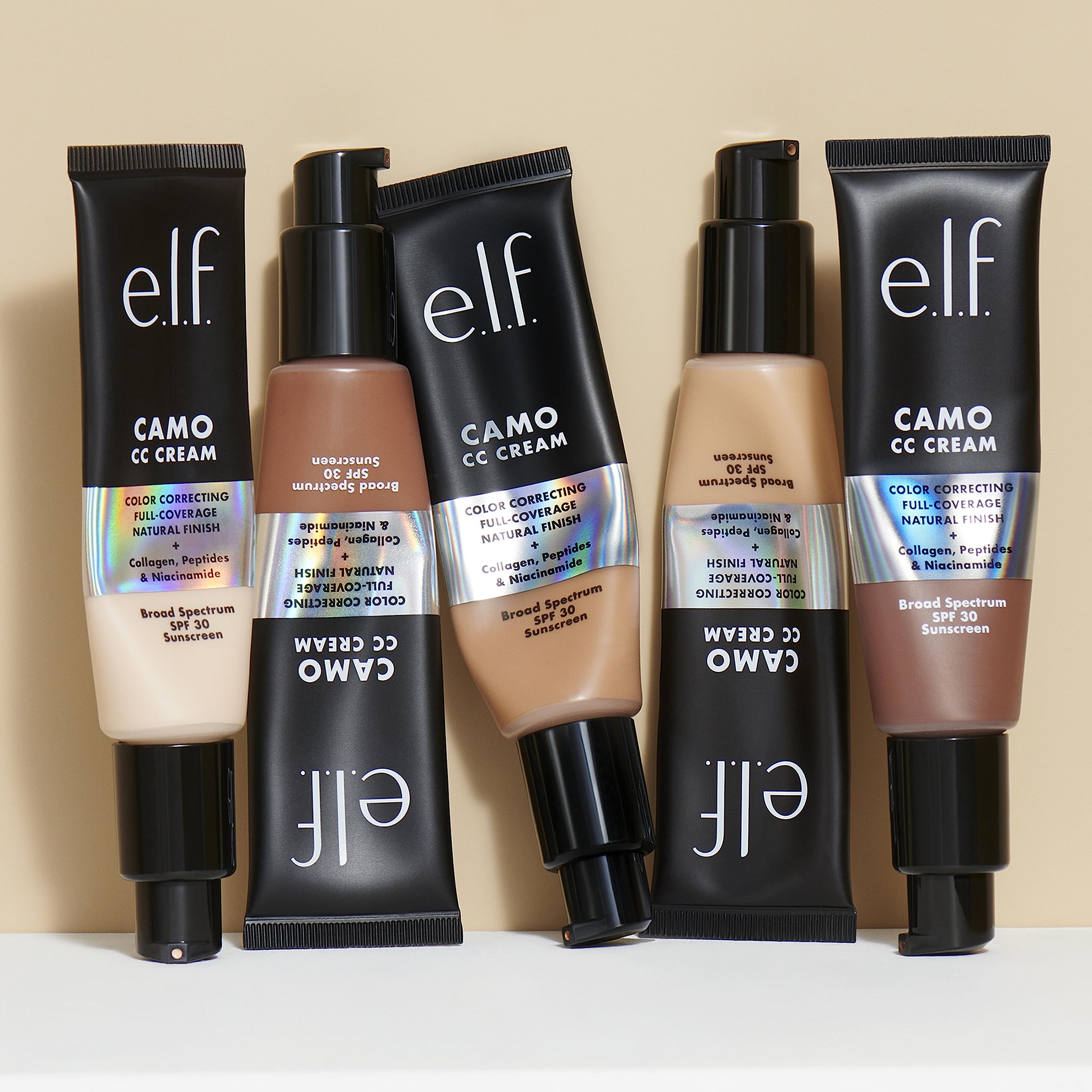 e.l.f. Camo CC Cream | Color Correcting Full Coverage Foundation with SPF 30 | Deep 560 C | 1.05 Oz (30g)