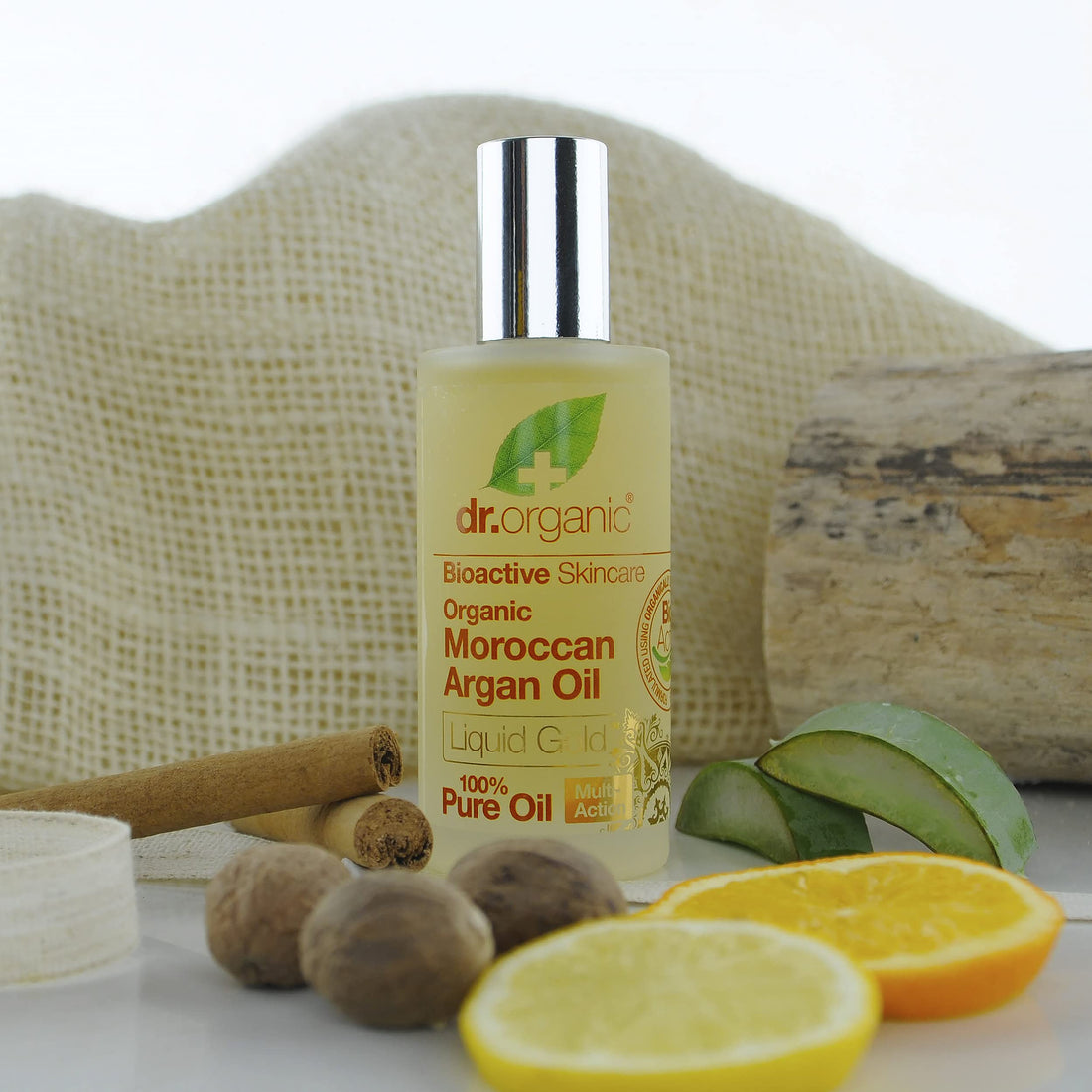 DR ORGANIC Moroccan Argan Oil 100% Pure Oil, Replenishing, For Hair, Skin & Nails, Mens, Womens, Natural, Vegan, Cruelty-Free, Paraben & SLS-Free, Organic, 50ml, Packaging may vary