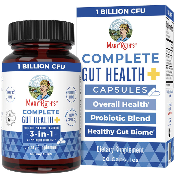 MaryRuth Organics 3-in-1 Probiotics for Complete Gut Health | Gut Health Supplement for Women & Men | Probiotic for Digestion & Immune Support | 50 Billion CFU | 30 Count