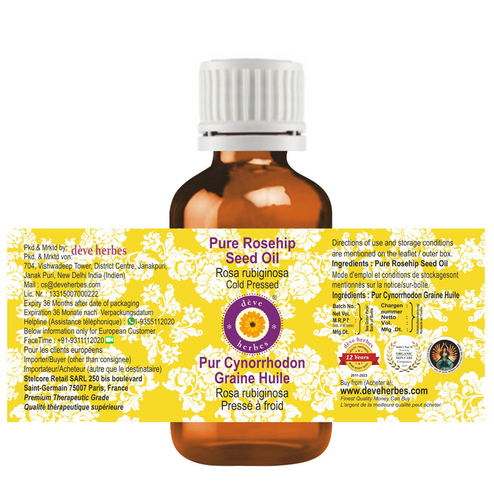 Deve Herbes Pure Rosehip Seed Oil 30ml (1 oz)