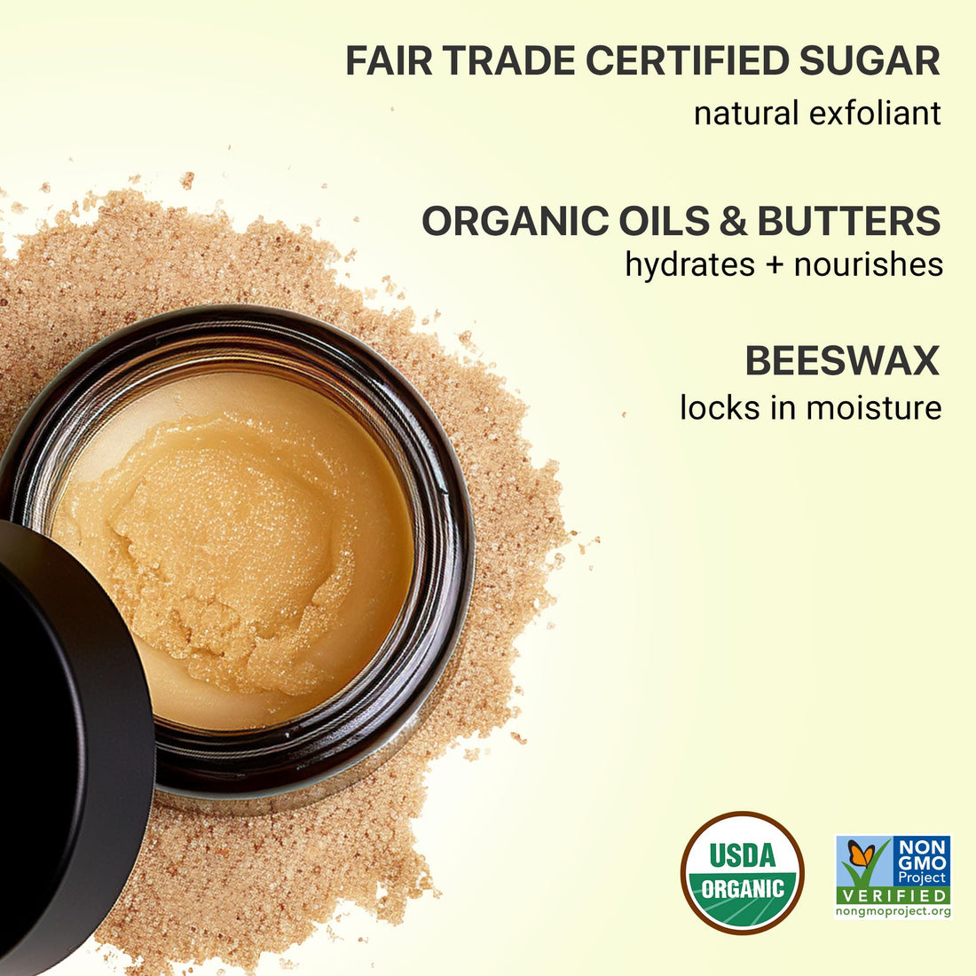 Lip Scrub, Mint Flavor - Organic Minty Exfoliating Sugar Scrubs, Exfoliator for Chapped Dry Lips, Moisturizes With Fresh, Lush Natural Ingredients; Best Before Balm; for Men and Women (1 Container)
