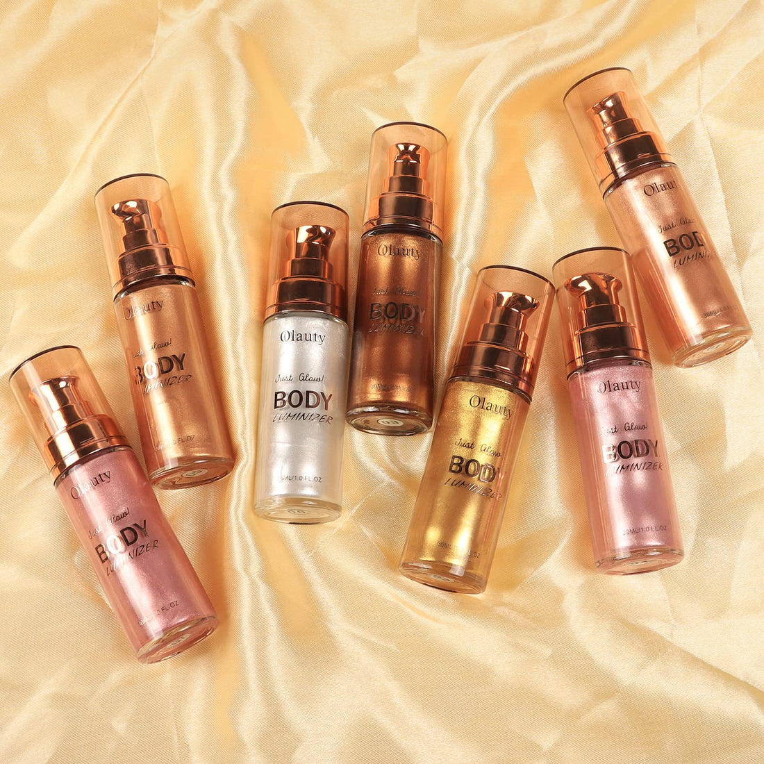 Firstfly Liquid Luminizer, Waterproof Moisturizing Light Shimmer Glow Illuminator for Face & Body, All In One Makeup Liquid Illuminator, Summer Body Luminizer, Face Highlighter