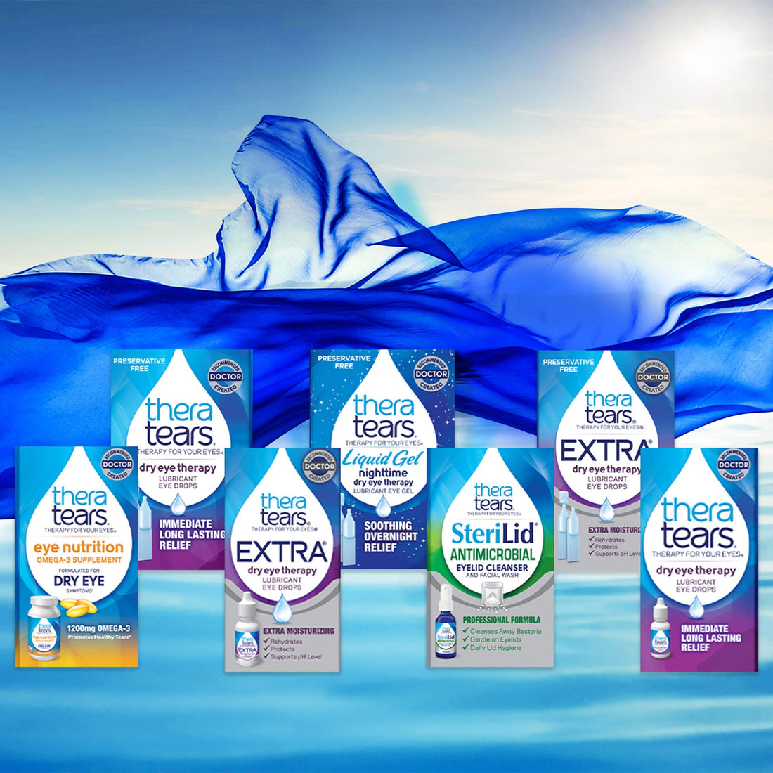 TheraTears Sterilid Antimicrobial Eyelid Cleanser and Facial Wash, with Hypochlorous Acid, 59 mL, 2 Fl oz Spray