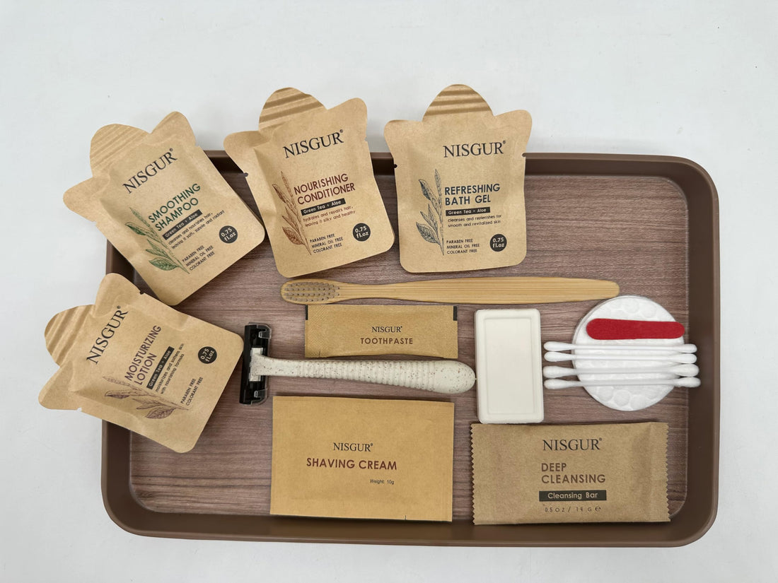 NISGUR Hotel Shampoo Bulk 0.75 oz Pack of 100 Travel Shampoo Kraft Paper Pouch