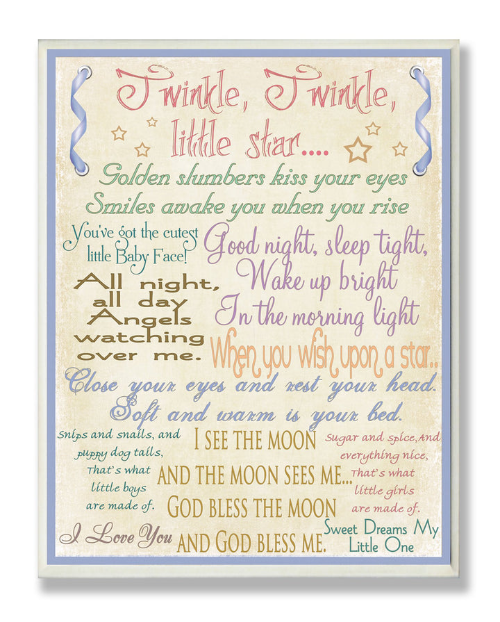 The Kids Room by Stupell Twinkle Twinkle, Good Night Sleep Tight Rectangle Wall Plaque