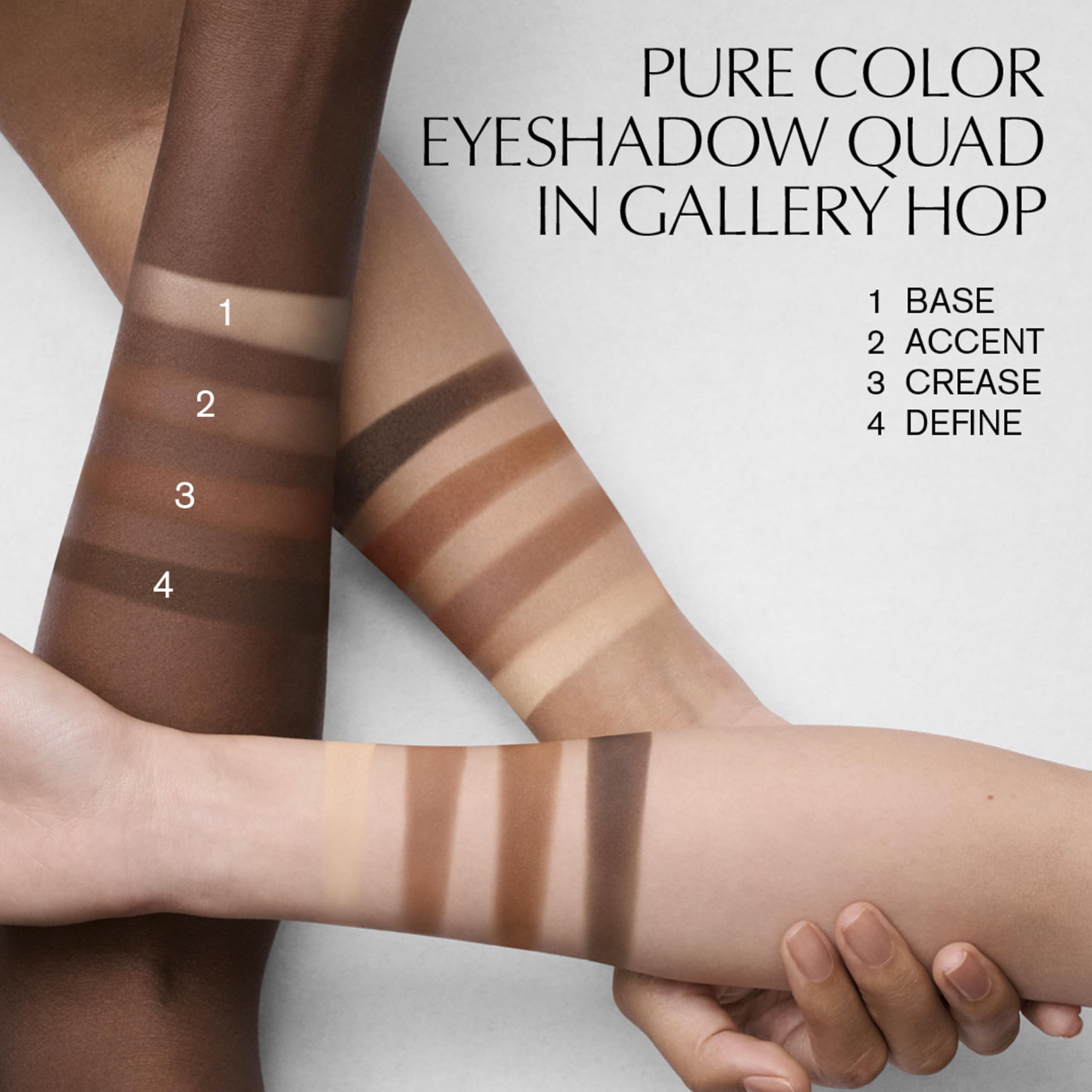 Estée Lauder The Essential Eyeshadow Quad Long-Lasting Palette | Shape, Sculpt, Magnify, Gallery Hop, 0.14 Ounce