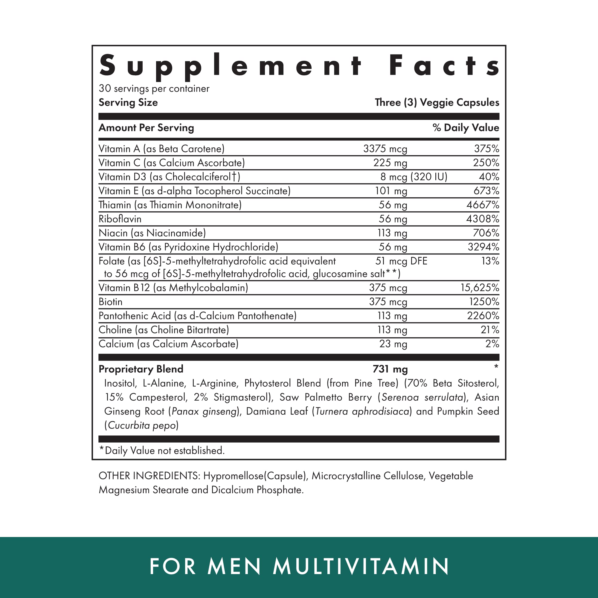 MICHAEL'S Naturopathic Programs for Men  90 Vegetarian Capsules  Daily Multivitamin  Includes Support for Prostate Health  with Vitamins A, C, D & E, B Complex  Kosher - 30 Servings