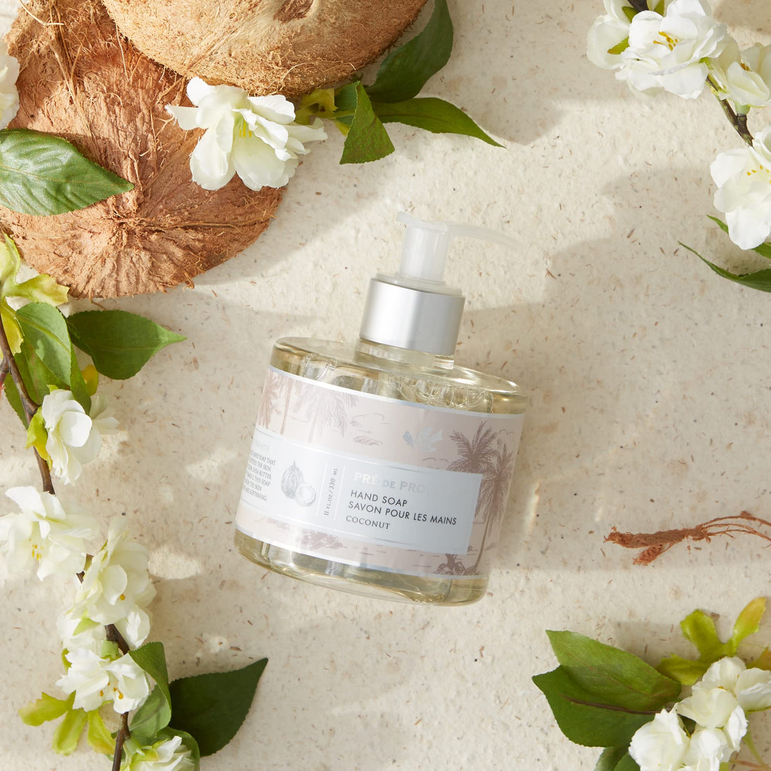 Pre de Provence Collection Liquid Hand Soap, Sooths & Softens while Cleansing, Enriched with Shea Butter, Vitamin E & Glycerin, Soft & Soothing, 11 fl oz, Coconut