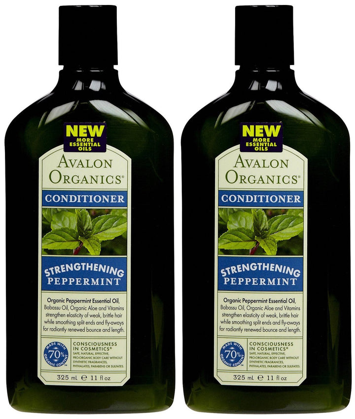 Avalon Organics Revitalizing Conditioner, Peppermint, 11 oz, 2 pk
