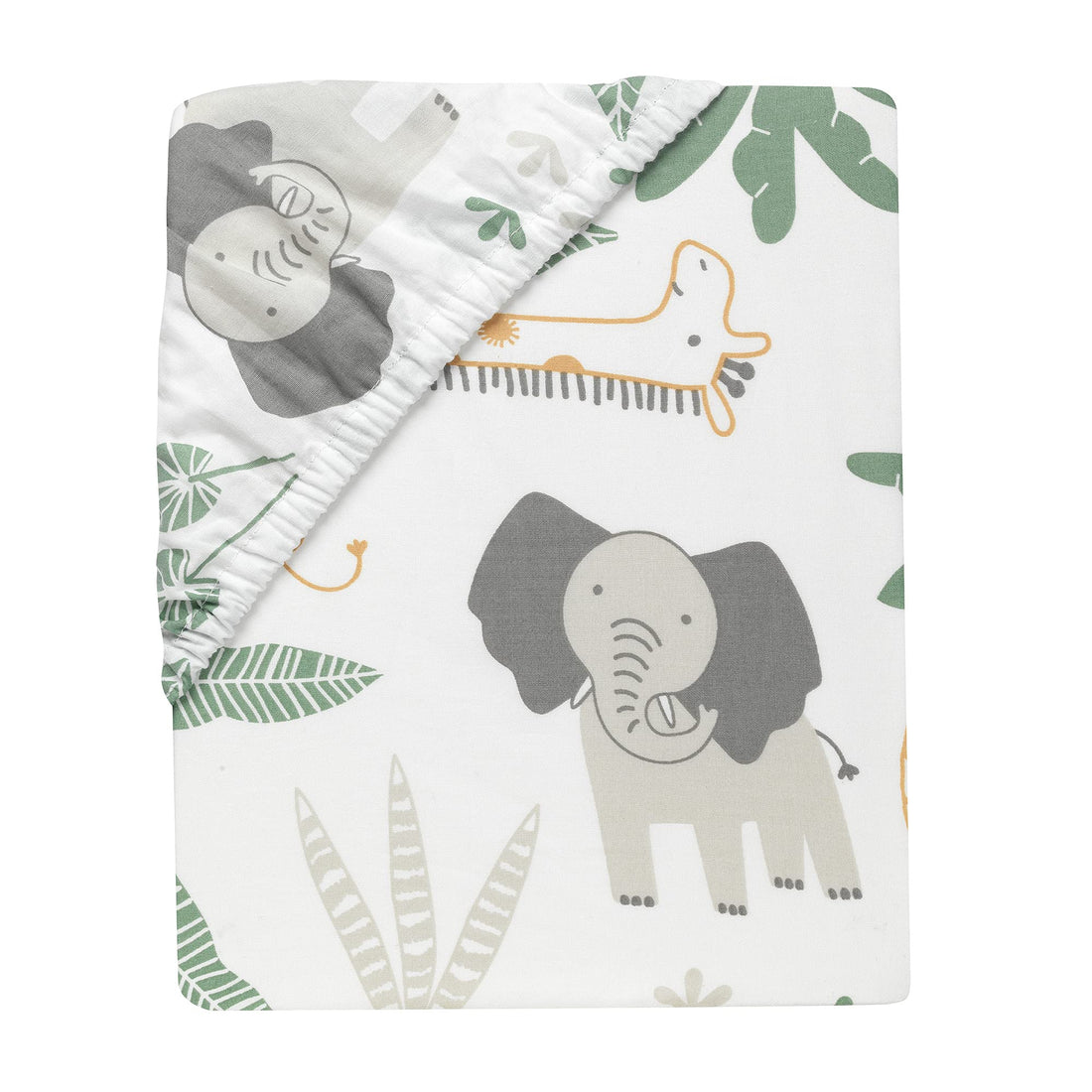 Lambs & Ivy Jungle Friends 100% Cotton Safari Animals Baby Fitted Crib Sheet
