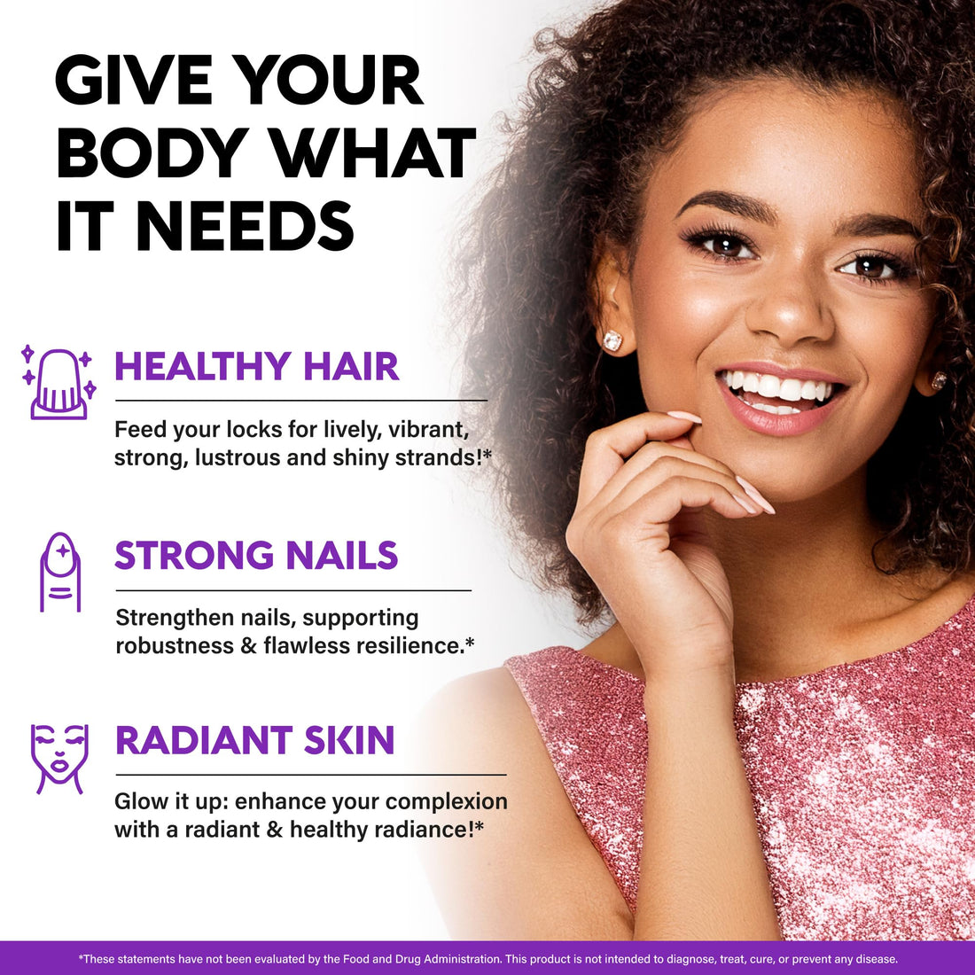 Biotin 10,000mcg & Collagen 150 mg Gummies - Hair Growth Support, Skin & Nail Strength - for Women & Men - Keratin | Hyaluronic Acid | B-Complex | Saw Palmetto - Sugar-Free, Berry Flavor - 60 Gummies
