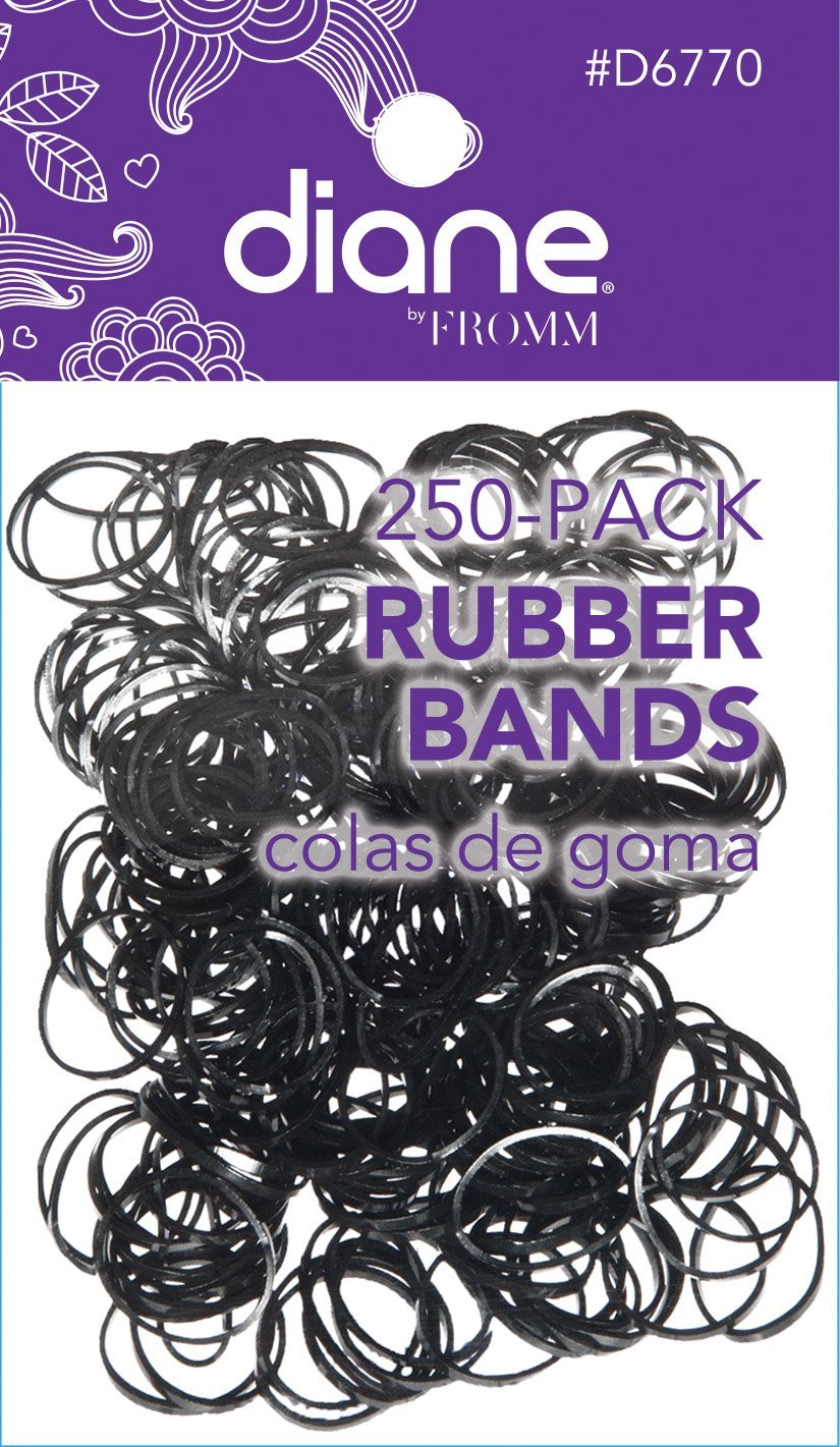 Diane Rubber Bands Black 250-Pack, 250-CT RUBBER BANDS BLACK by Mebco