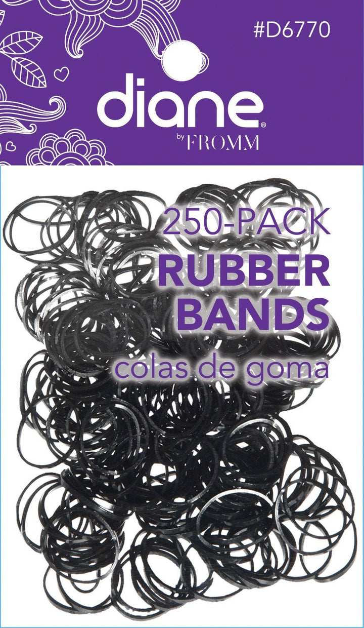 Diane Rubber Bands Black 250-Pack, 250-CT RUBBER BANDS BLACK by Mebco
