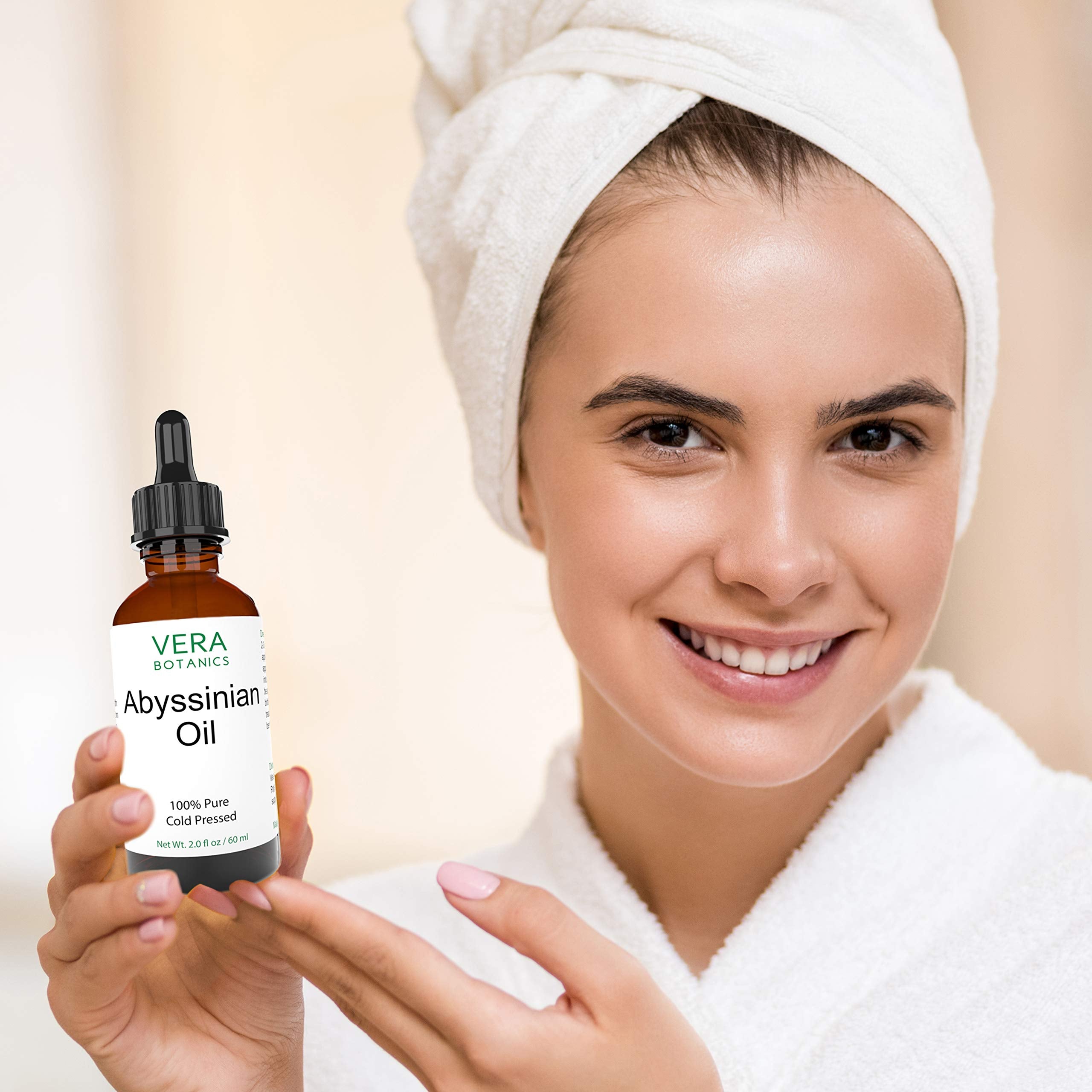 Vera Botanics ABYSSINIAN OIL 100% Pure & Natural, Unrefined, Cold-Pressed For Face, Dry Skin, Nails, Lips, Body & Hair - Reduce Hair Breakage, Even Out Skin Tone, Therapeutic Massage