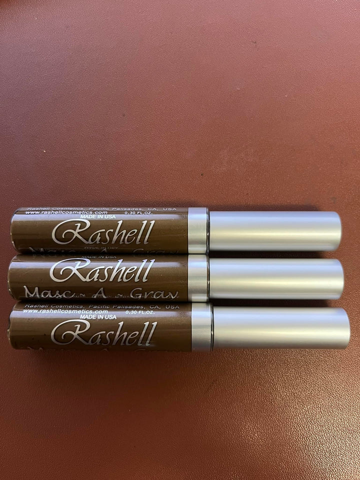 (3 Pack) RASHELL Masc-A-Gray Hair Color Mascara - Brown