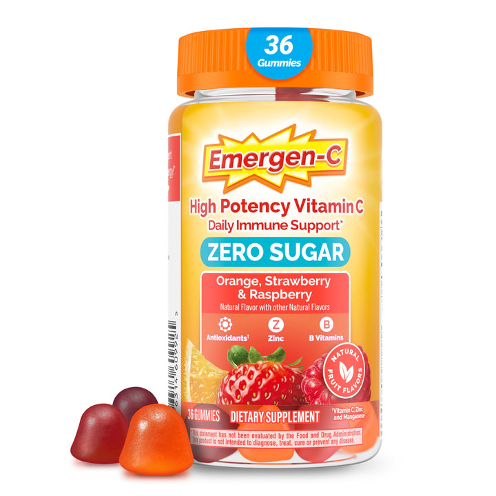 Emergen-C Zero Sugar Immune Support Adult Gummies 36 Count