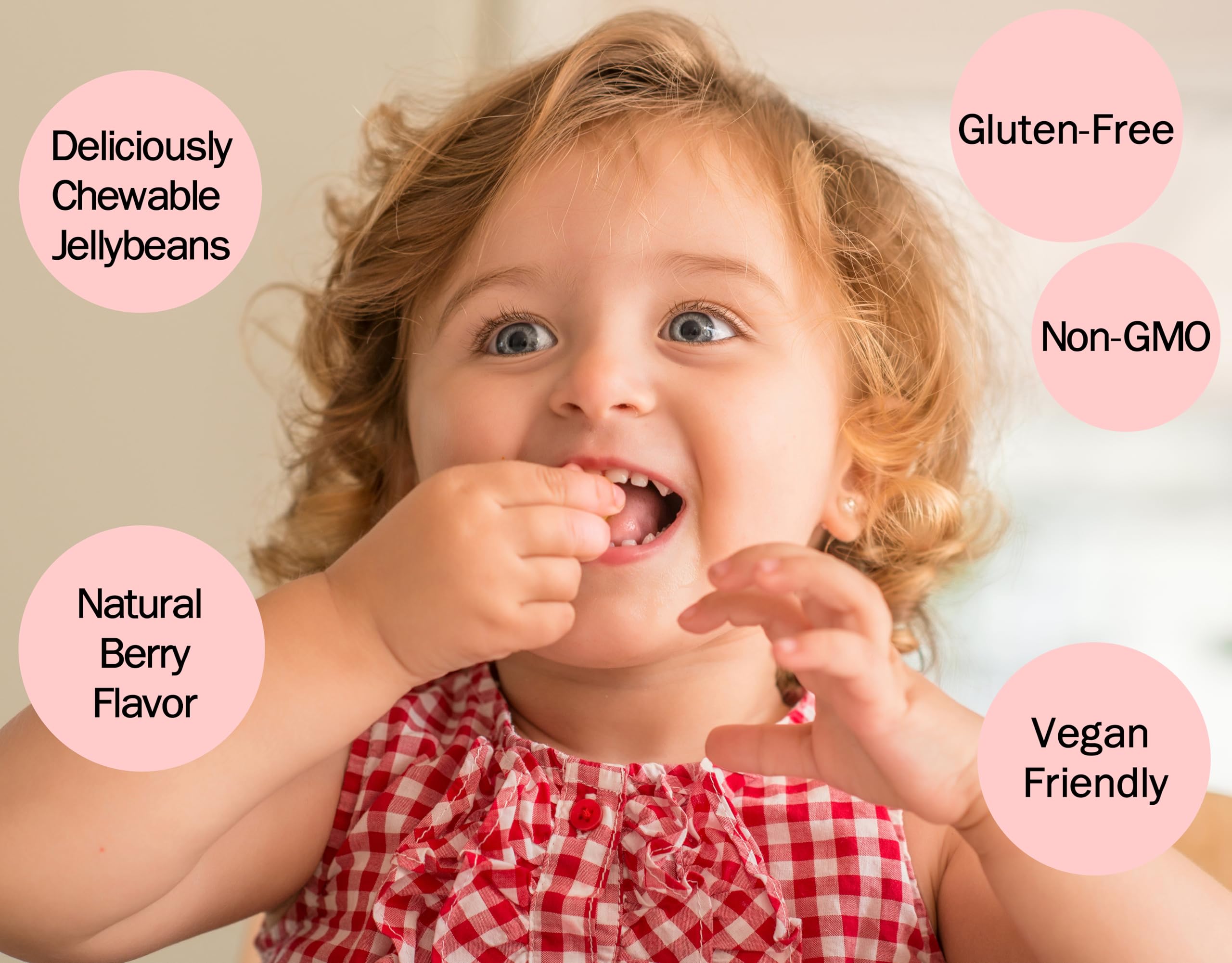 Immunity Science Kids Daily Multivitamin Jellybeans –– Natural Cherry Flavor – Non-GMO – Gluten Free – Vegan Friendly