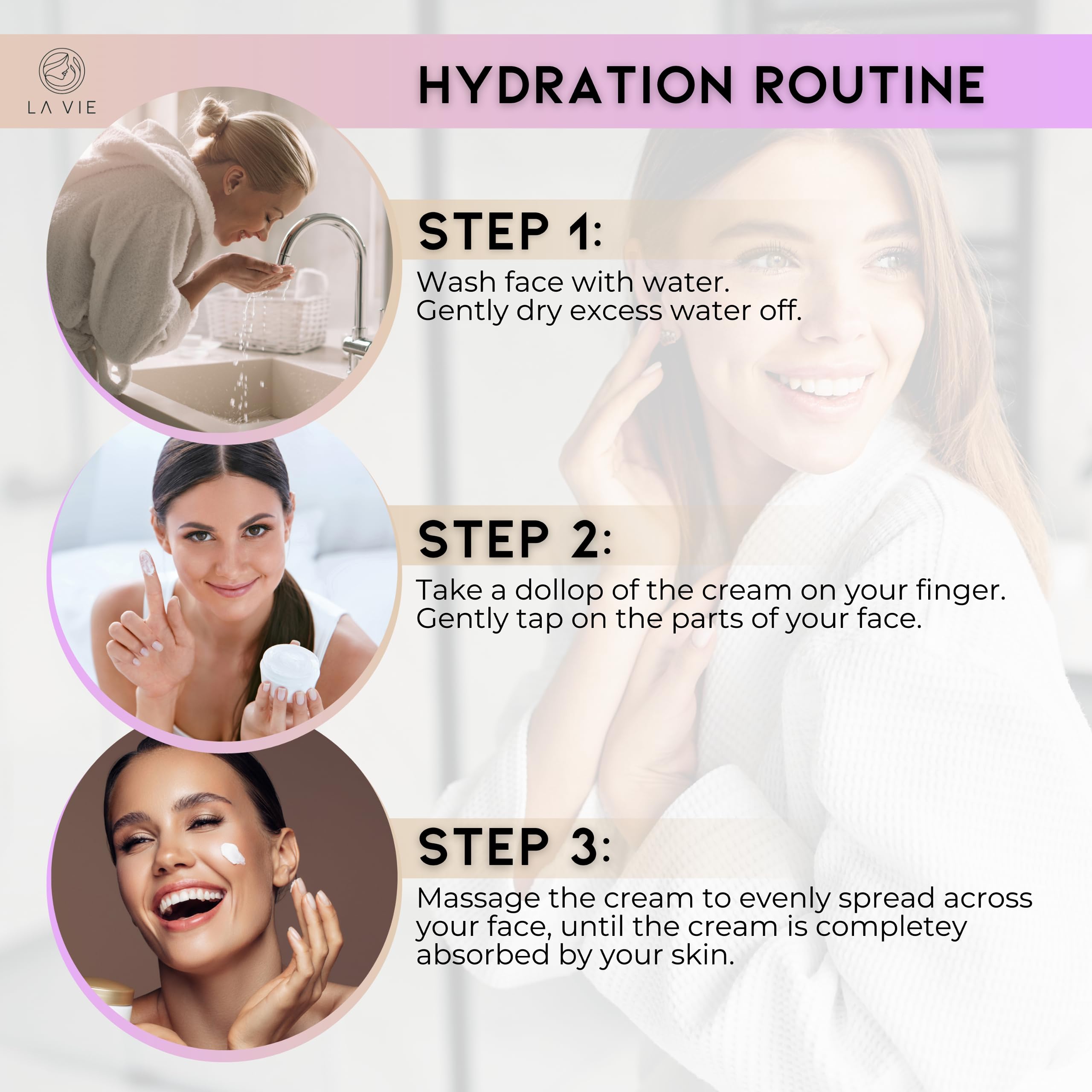 La Vie Protective Anti-Aging Face Cream – Day Cream with Hyaluronic Acid, Shea Butter & Vitamins – Firming Face Cream with SPF & Aloe Vera – 1.7Fl Oz